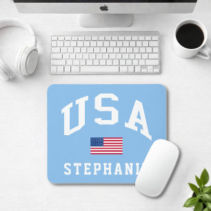 Mousepad Dia da Independência Patriótico dos EUA Bandeira A