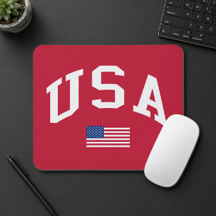 Mousepad Dia da Independência Patriótico dos EUA Bandeira A