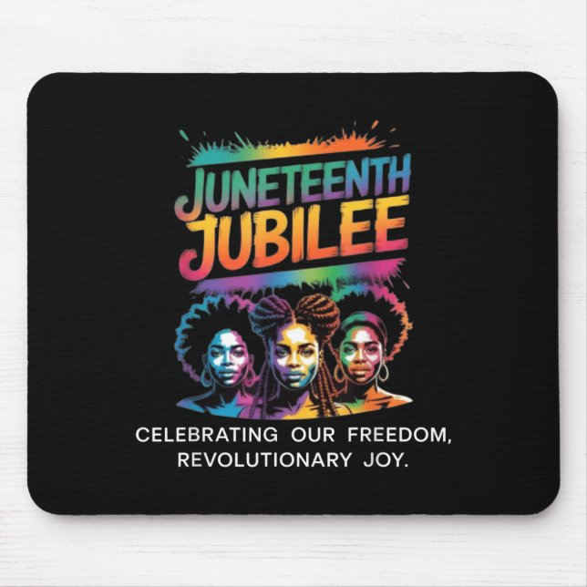 Mousepad Dia da liberdade do jubileu de Juneteenth afro-ame (Frente)