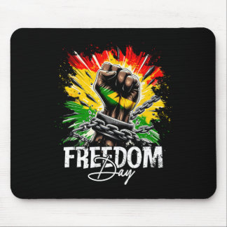 Mousepad Dia da Liberdade Juneteenth Punho do Poder Negro Q