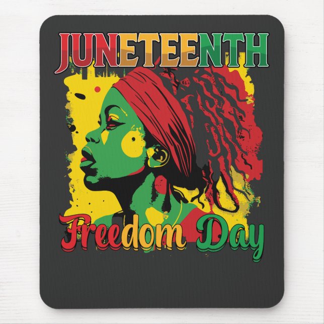Mousepad Dia da Liberdade Negra de Juneteenth 1865 Loc (Frente)