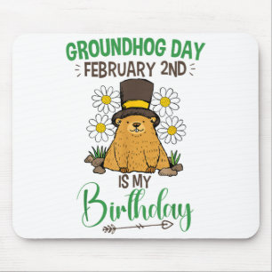 Mousepad Dia da Marmota 2 de Fevereiro é Meu Aniversário