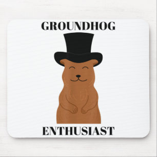 Mousepad Dia da Marmota Engraçado Sombra Inverno Primavera