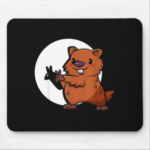 Mousepad Dia da Marmota Sombra Fantoche Roedor Fofo Fantasi