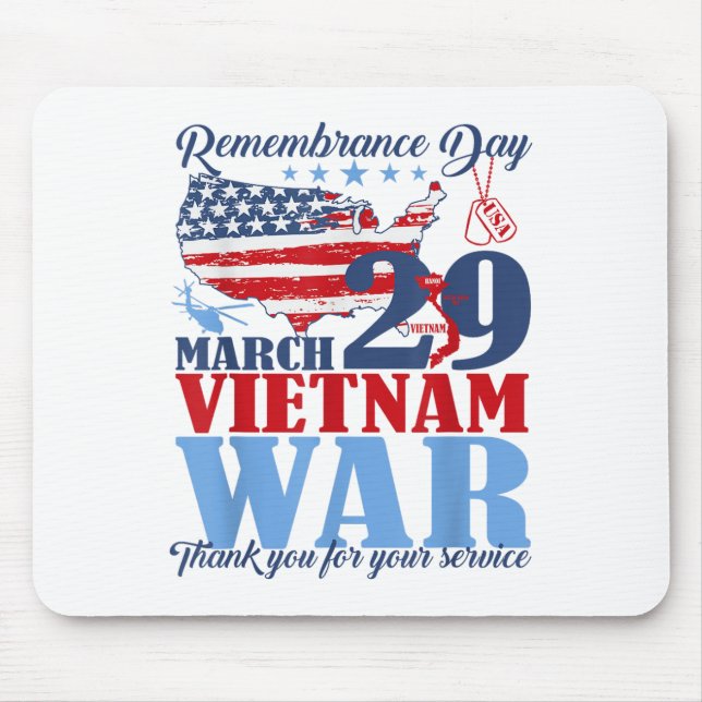 Mousepad Dia da Memória 29 de março Veterano da Guerra do V (Frente)