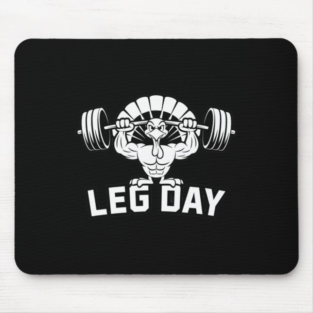 Mousepad Dia da Perna Engraçado de Ação de Graças Peru Leva (Frente)