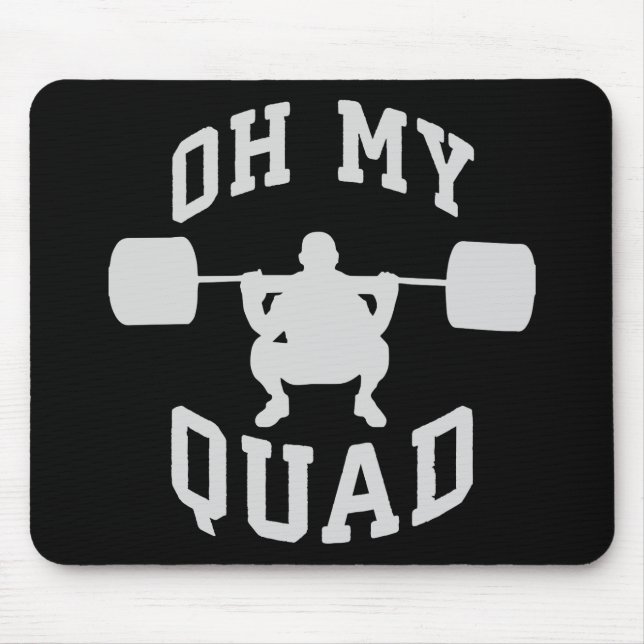 Mousepad Dia da Perna - Quadrado - OH MY QUAD - Workout (Frente)