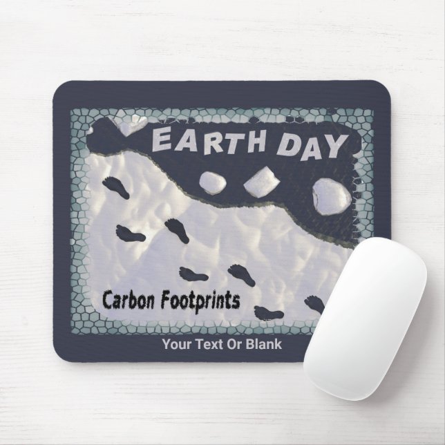 Mousepad Dia da Terra - Pegadas de Carbono (Com mouse)