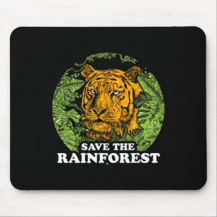 Mousepad Dia da Terra Salva A Selva Do Tigre Da Floresta Tr