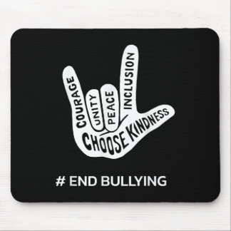 Mousepad Dia da Unidade Anti-Bully Sinal de Amor Acabou com