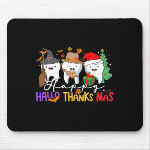 Mousepad Dia das Bruxas de Ação de Graças Crianças de Natal