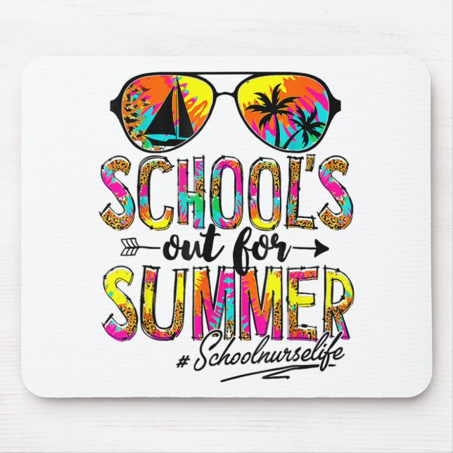 Mousepad Dia Das Escolas Fora Para Enfermeira De Verão (Frente)