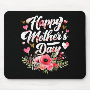 Mousepad Dia das mães engraçado feliz floral fofo mulheres