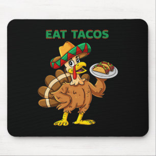 Mousepad Dia de Ação de Graças A Turquia Comeu Tacos Mexica