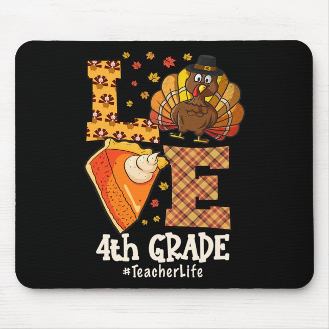 Mousepad Dia de Ação de Graças Amor 4ª Série Professor Peru (Frente)