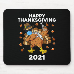 Mousepad Dia de Ação de Graças Batidas na Turquia Peregrino