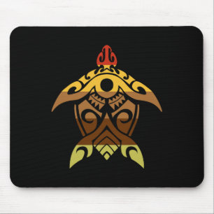 Mousepad Dia de Ação de Graças da Tartaruga Tribal Legal Fa
