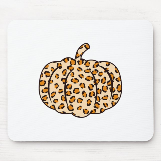 Mousepad Dia de Ação de Graças de Leopard Pumpkin (Frente)
