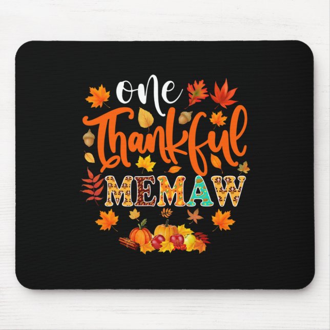 Mousepad Dia de Ação de Graças de Memória Queda outono (Frente)
