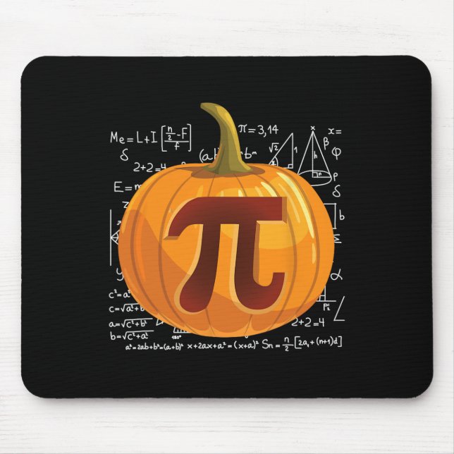 Mousepad Dia de Ação de Graças de Pumpkin Pie Math Diversão (Frente)