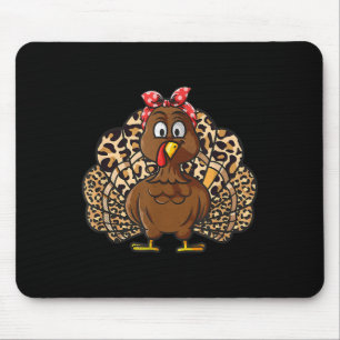 Mousepad Dia de Ação de Graças Leopardo Peru Mulheres Menin