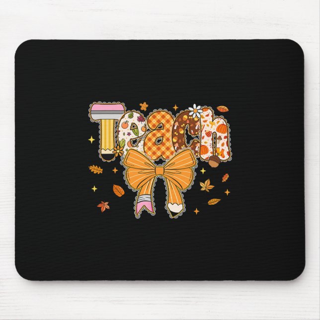 Mousepad Dia de Ação de Graças Professor Lápis Arco Um Prof (Frente)