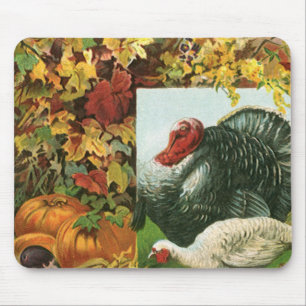 Mousepad Dia de Ação de Graças Vintage, Cores de Outono dos