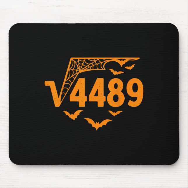 Mousepad Dia de as Bruxas engraçado 67 Teac Matemático Root (Frente)
