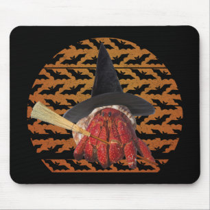 Mousepad Dia de as Bruxas engraçado de bruxaria Hermit Crab
