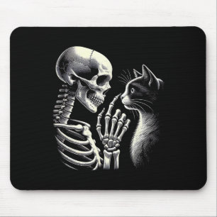 Mousepad Dia de as Bruxas engraçado de Mão do Esqueleto de