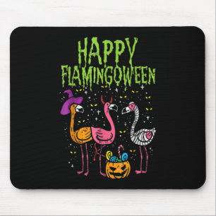 Mousepad Dia de as Bruxas engraçado Feliz Flamingobetween S