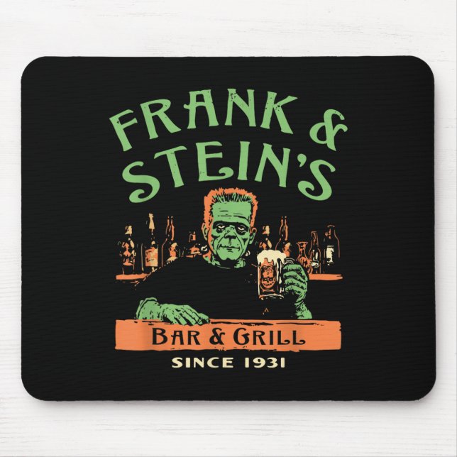 Mousepad Dia de as Bruxas engraçado Frank E Bar Grill (Frente)