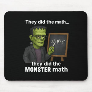 Mousepad Dia de as Bruxas engraçado Monstro Math Pun, Teach