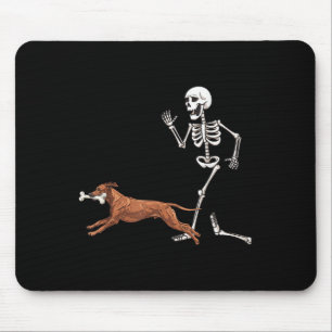 Mousepad Dia de as Bruxas engraçado Ridgeback E Esqueleto R