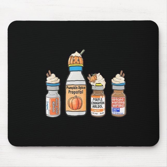 Mousepad Dia de as Bruxas engraçado Tee Crna Pacu ER ED ICU (Frente)