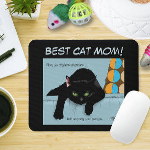 Mousepad Dia de as mães de Gato Negro