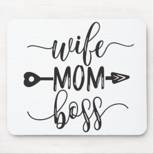 Mousepad Dia de as mães Dedicado Ideias Esposa Mãe Chefe