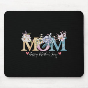 Mousepad Dia de as mães Feliz Com Mãe Floral