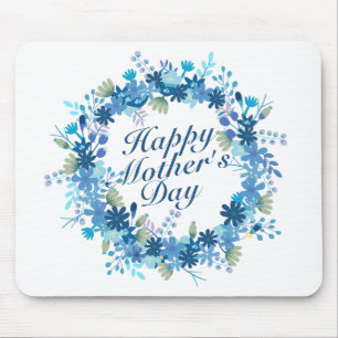 Mousepad Dia de as mães Feliz, Wreath Floral Wreath Mousepa