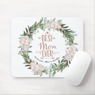 Mousepad Dia de as mães Floral Rosa De Dobra Melhor Mãe