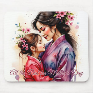 Mousepad Dia de as mães Kimono Art com Embraço Floral