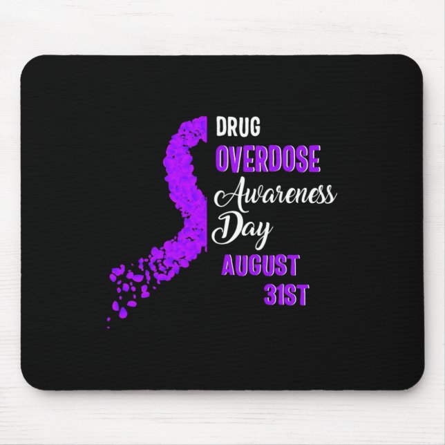 Mousepad Dia de Conscientização sobre Sobredose de Drogas 3 (Frente)