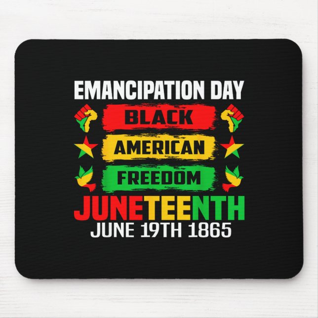 Mousepad Dia de emancipação Juneteenth negro 19 de junho de (Frente)