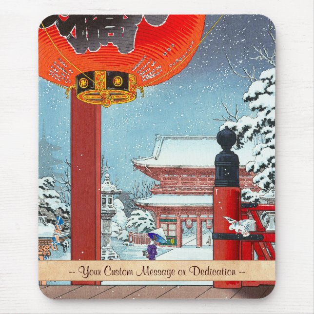 Mousepad Dia de inverno no Templo Asakusa Tsuchiya Koits (Frente)