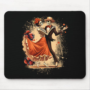 Mousepad Dia De Los Muertos Skeletons Dançando Dia Mexicano