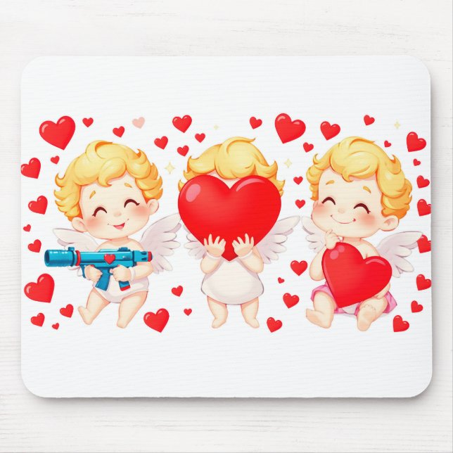 Mousepad Dia de os namorados 2025: Ângulos giros e lúdicos  (Frente)