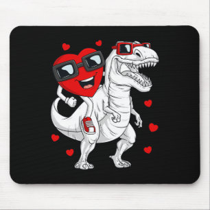 Mousepad Dia de os namorados Coração Andando Dinossauro T R