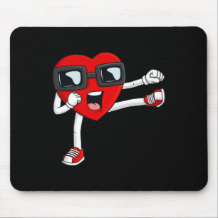 Mousepad Dia de os namorados Coração Karate Kick Divertimen