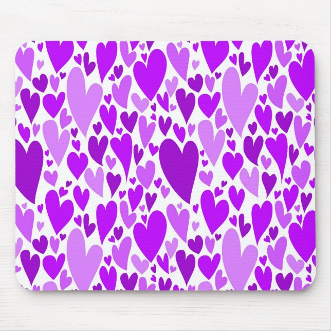Mousepad Dia de os namorados de Groovy e Roxo-Roxo (Frente)