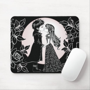 Mousepad Dia de os namorados Gótico Beijo Gótico